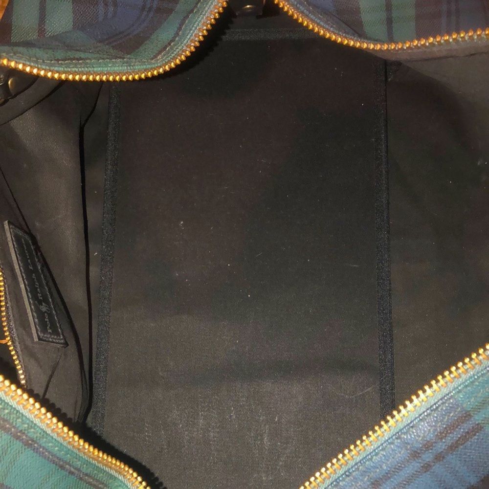 RALPH LAUREN Black Watch Plaid Boston Overnight School Camp Duffle Bag 55cm - Picture 17 of 17